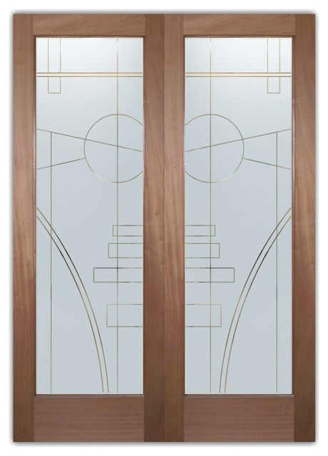 Interior Glass Doors - Obscure Frosted Glass INTERVAL PS PAIR ...