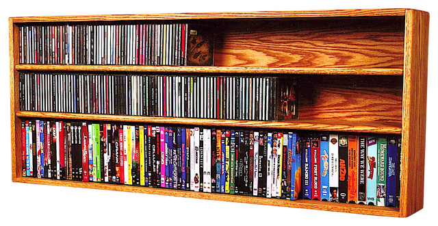 Solid Oak Wall or Shelf Mount for CD and DVD/VHS tape/Book Cabinet ...