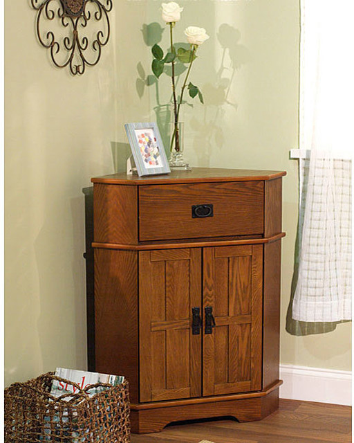 Simple Living Mission Corner Cabinet - Contemporary - Filing Cabinets ...