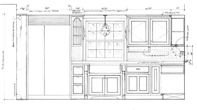 New Kitchen in Historic Home - Traditional - Interior Elevation - new ...