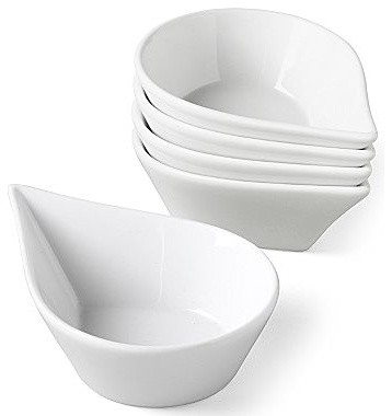 White Droplet Serving Dishes - Modern - Serving Dishes And Platters ...