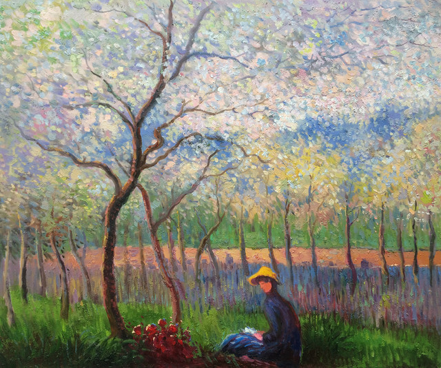 Monet - An Orchard in Spring - Modern - Prints And Posters - by ...