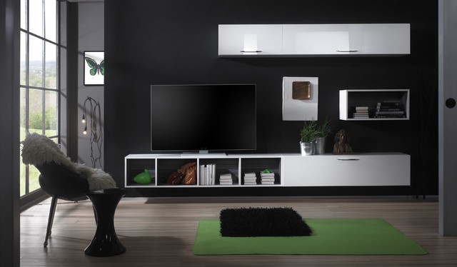 Modern Wall Unit TV Media Entertainment Center Club ... Modern Wall Unit TV Media Entertainment Center Club ... Big Tv Unit Designs