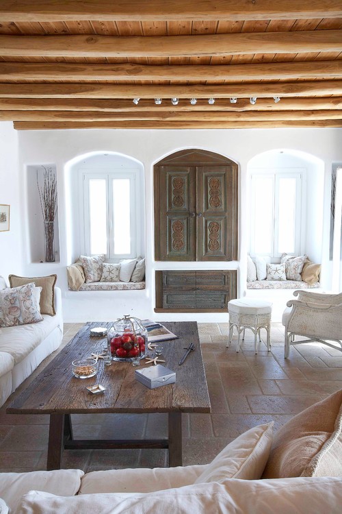 mediterranean living room - Impressionen Landhauseinrichtung - Lampen und Möbel