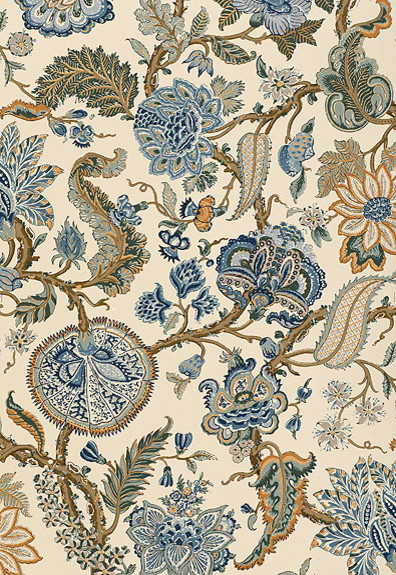 Chalfont Wallpaper, Porcelain - Eclectic - Wallpaper - by F. Schumacher ...