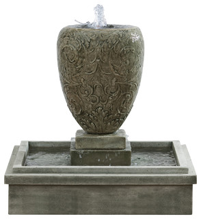 Longwood Arabesque Garden Water Fountain, Alpine Stone - Traditional ...