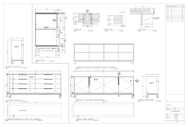 Casework and millwork shop drawings