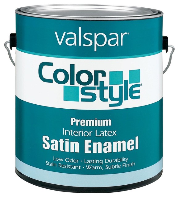 Valspar 1 Gallon Color Style Interior Latex Satin Enamel Wall Paint (4 ...