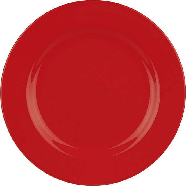 Set of 4 Fun Factory Dinner Plates, Red - Modern - Dinner Plates - by ...