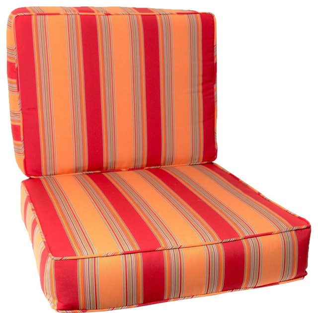 Small Replacement Club Chair Cushion Set With Piping - Bravada Salsa ...