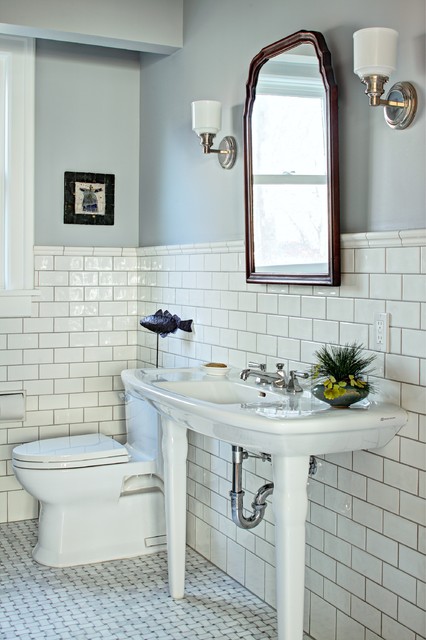 Classic white master bath - Traditional - Bathroom - newark - by Tracey ...