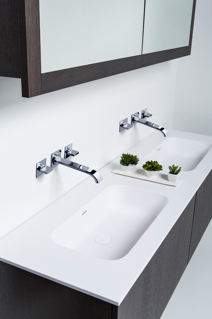 series 1800 double wall-mounted vanity - Contemporary - Bathroom ...