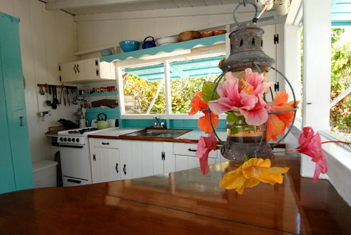 Kitchen in house in the Bahamas