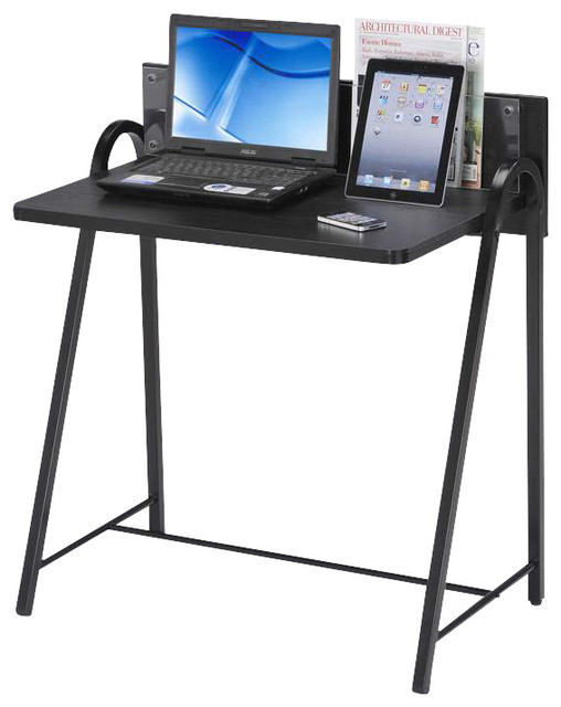 Techni Mobili Black Computer Desk - 1 Box - Modern - Desks And Hutches ...