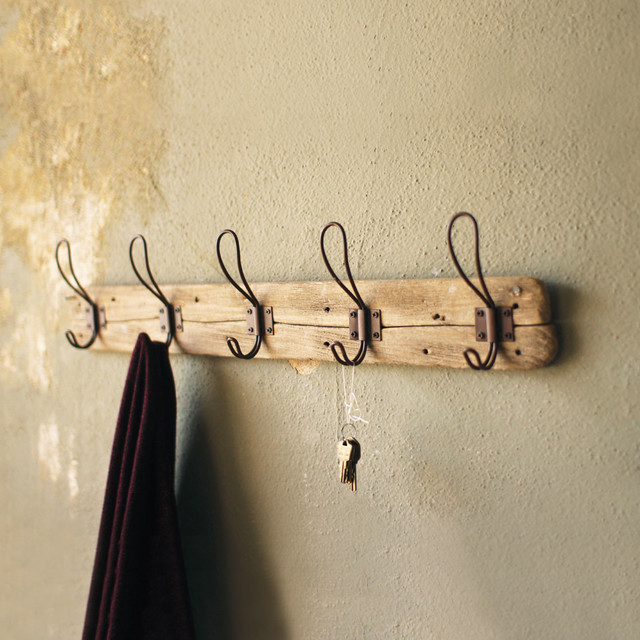 Recycled Wood Coat Rack - Farmhouse - Wall Hooks - new york - by A ...