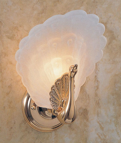 Peacock Gold 11-Inch One-Light Wall Sconce - Traditional - Wall ...