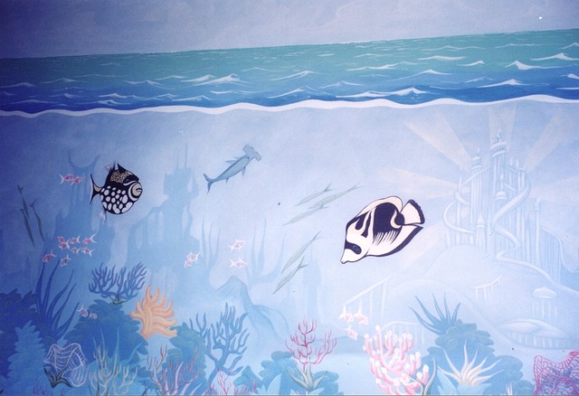 Kid's room underwater mural - miami - by Orsini Arts