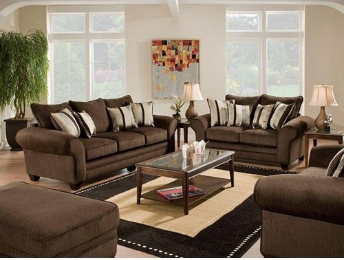 American Furniture Master Piece Sofa Set - Godiva Chocolate - Modern ...