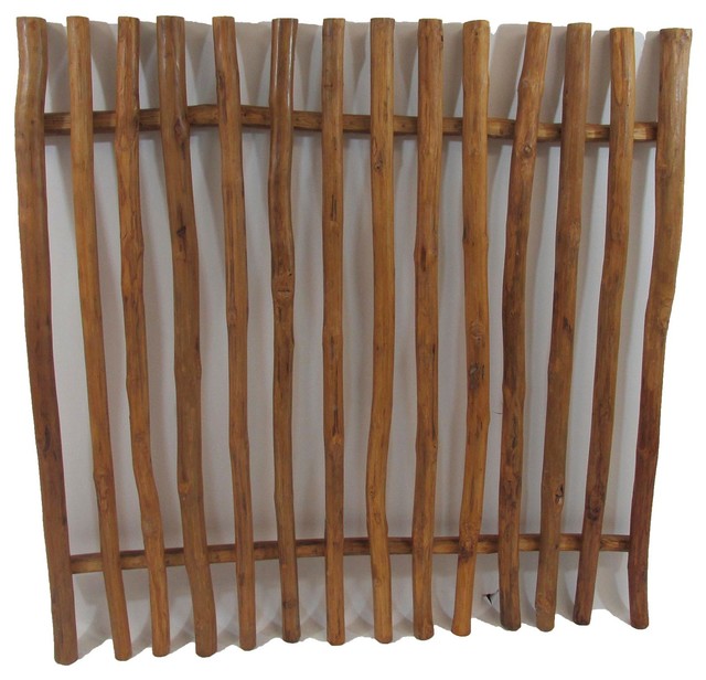 Teak Wood Picket Fence - Beach Style - Home Fencing And Gates - by ...