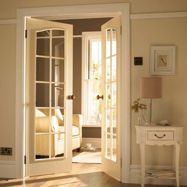 French Door to TV Room - Traditional - Interior Doors