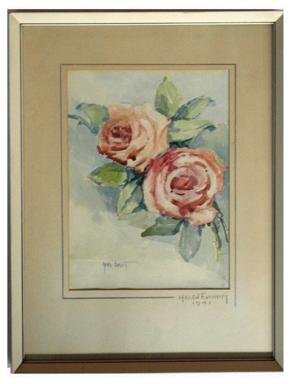 Vintage Original Watercolor by Helen Everett - Transitional - Artwork ...