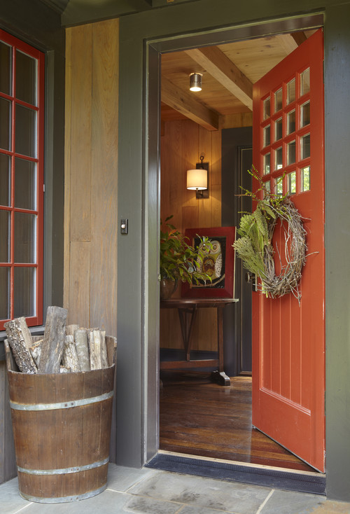 front door painted with benjamin moore shy cherry