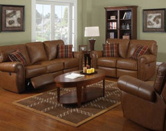 Terrell Power Reclining Leather Sofa by Emerald Home Furnishings in ...