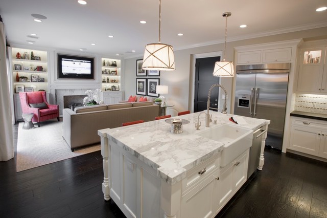 Interior Kitchen And Family Rooms