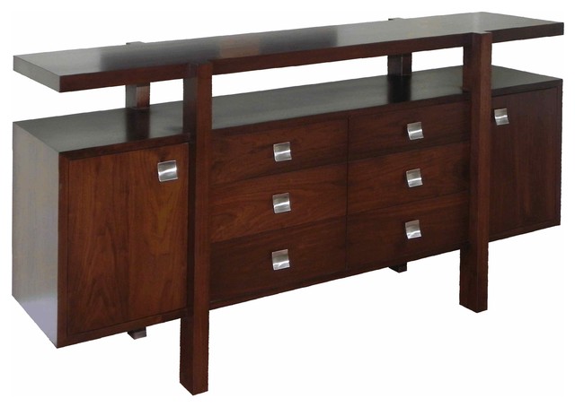 Modern Walnut Buffet - Contemporary - Buffets And Sideboards ...