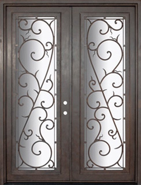 Bellagio 72x96 Wrought Iron Double Door 14 Gauge Steel - Mediterranean ...