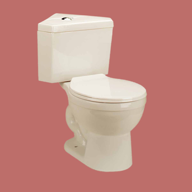 Toilets Bone Corner Toilet Water Saver Dual Flush Round - Traditional ...