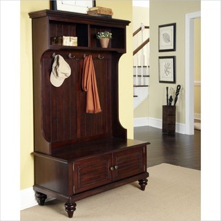 Home Styles Bermuda Hall Tree Stand in Espresso Finish - Traditional ...