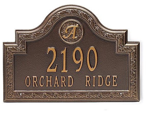 Stratford Wall-mount Address Plaque - Traditional - House Numbers - by ...