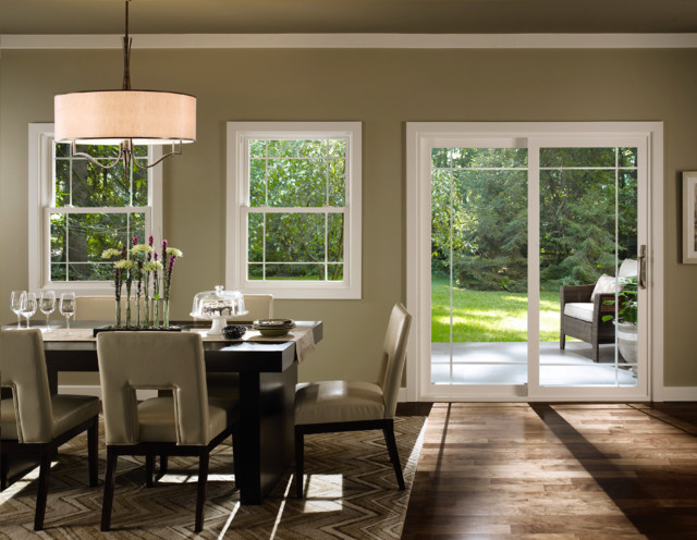 Pella® 350 Series Double Hung window - Traditional - Dining Room - by ...