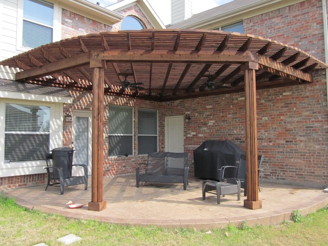 Fan Shape Patio Cover - dallas - by Texas Best Fence