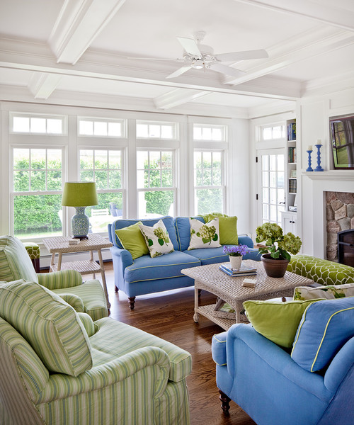 Living Rooms To Love Town Country - Blue And Green Home Decor