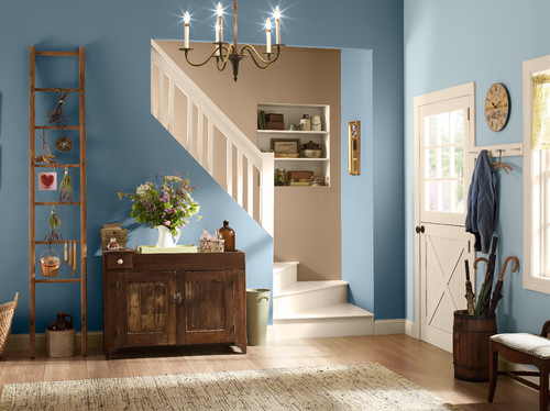 multiple paint colors can create elegant staircases
