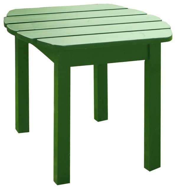 Hunter Green Finish Solid Wood Accent Table - Farmhouse - Dining Tables ...