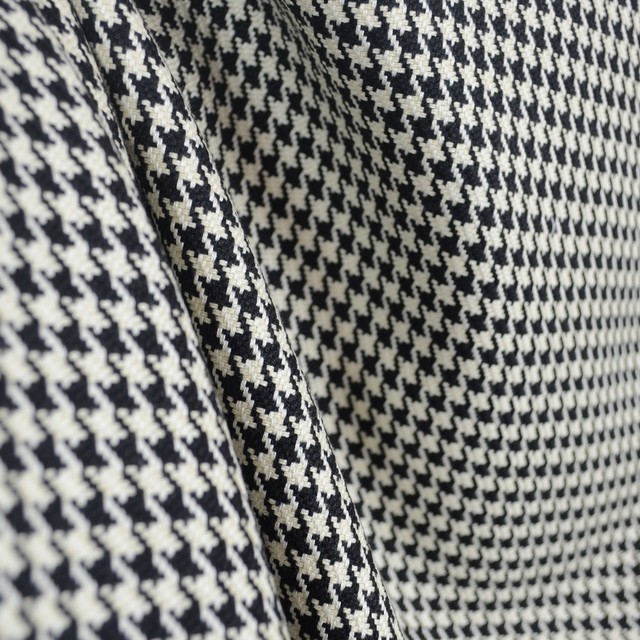 D2286 Houndstooth Black Antique White Fabric By The Yard - Traditional ...