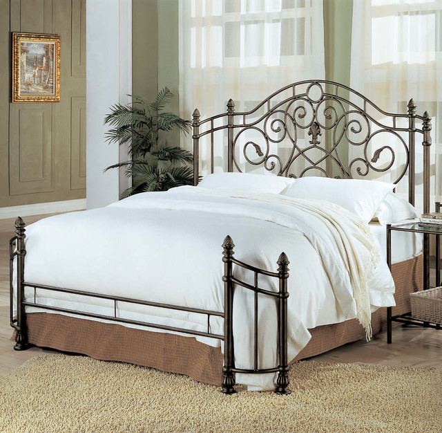 Traditional Iron Queen Size Bed in Antique Green - Transitional - Beds ...