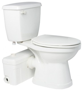 Saniflo 002-007-005 Two Piece Elongated Bowl Toilet with Macerating ...