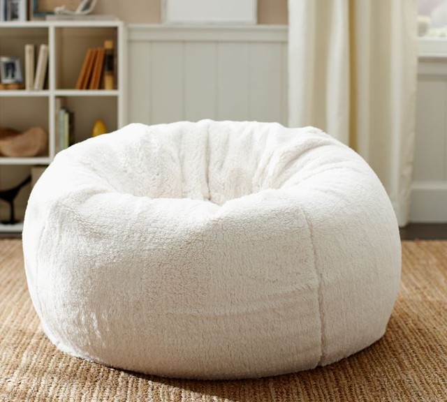 Faux Sheepskin Beanbag Cover - Contemporary - Bean Bag Chairs - by ...