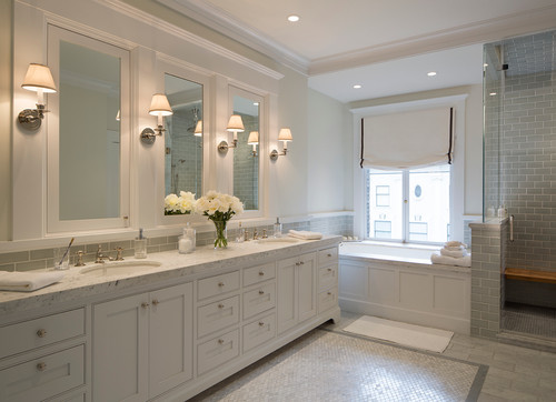 How To Light A Bathroom Mirror With Sconces, What Size Mirror For 48 Inch Vanity With Sconces