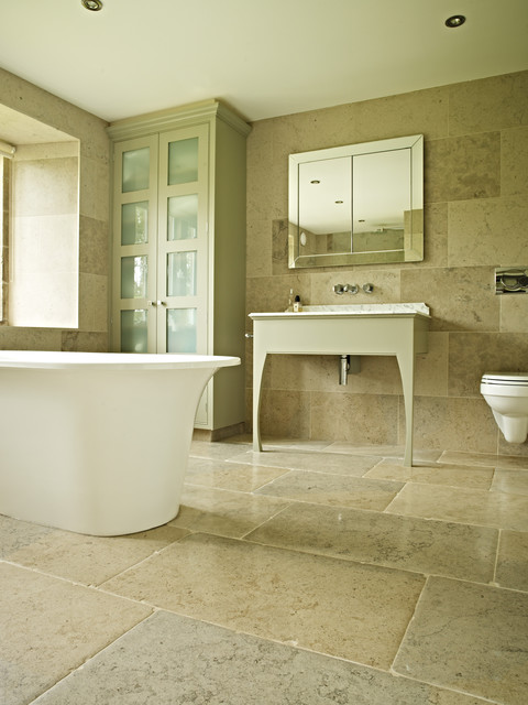 Portuguese Limestone - Traditional - Bathroom - london - by Lapicida ...