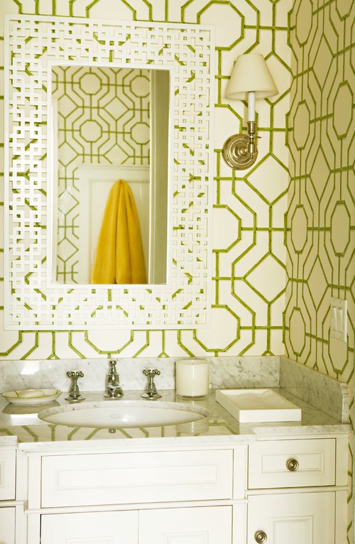 eclectic powder room