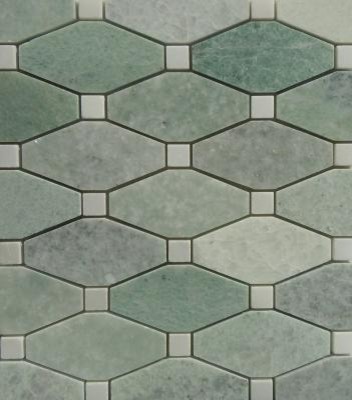 Elongated Ming Green Hexagon - Tile - new york - by Fiorano Tile Showrooms