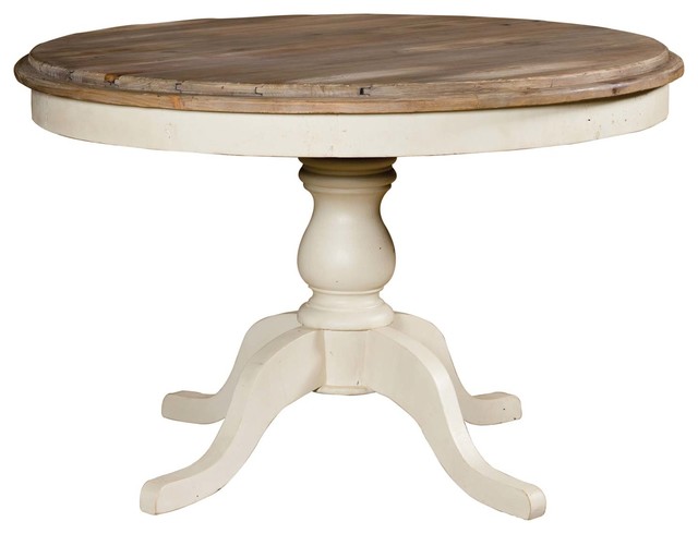 Sundried stucco white round dining table