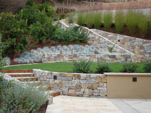 Hillside Backyard Slope Solutions, How To Keep Landscape Rocks From Sliding