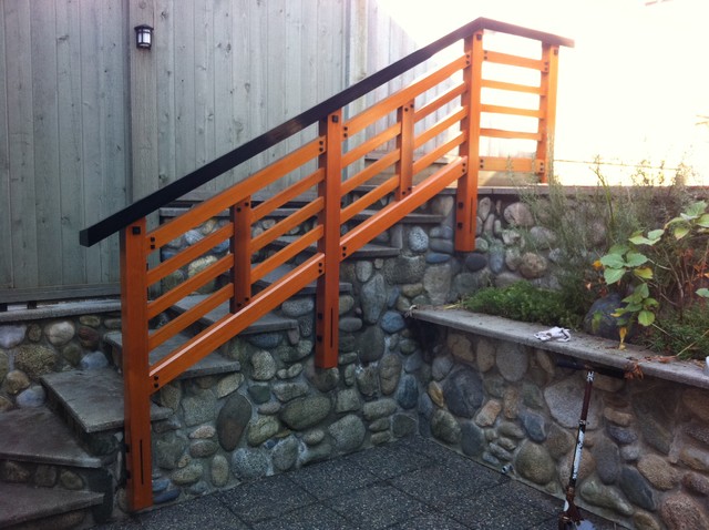 Japanese Handrail Design/ Build - Contemporary - Landscape ...