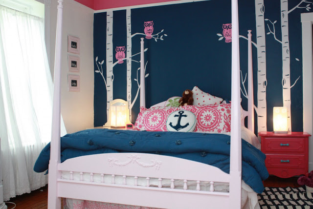 Pink and Navy Teen Girls Room - Transitional - Kids - richmond - by ...